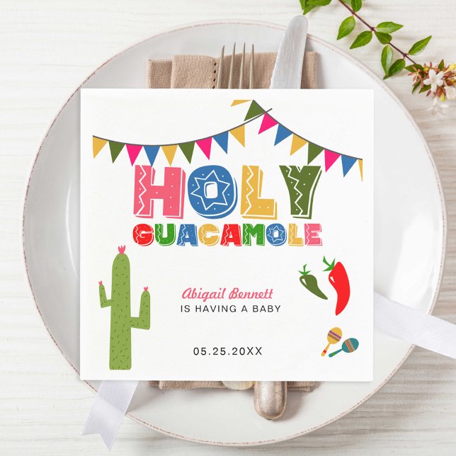 Niedliche Dusche von Guacamole Fiesta Baby Serviette (Von Creator hochgeladen)