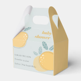 Niedliche Dusky Blue Lemon Fruity Bold Baby Dusche Geschenkschachtel