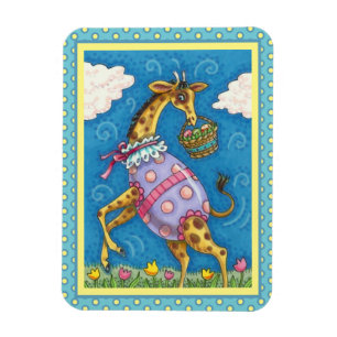 Niedliche EASTER-GIRAFFE- UND FRÜHSTÜCK Magnet
