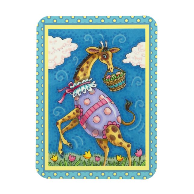 Niedliche EASTER-GIRAFFE- UND FRÜHSTÜCK Magnet (Vertikal)