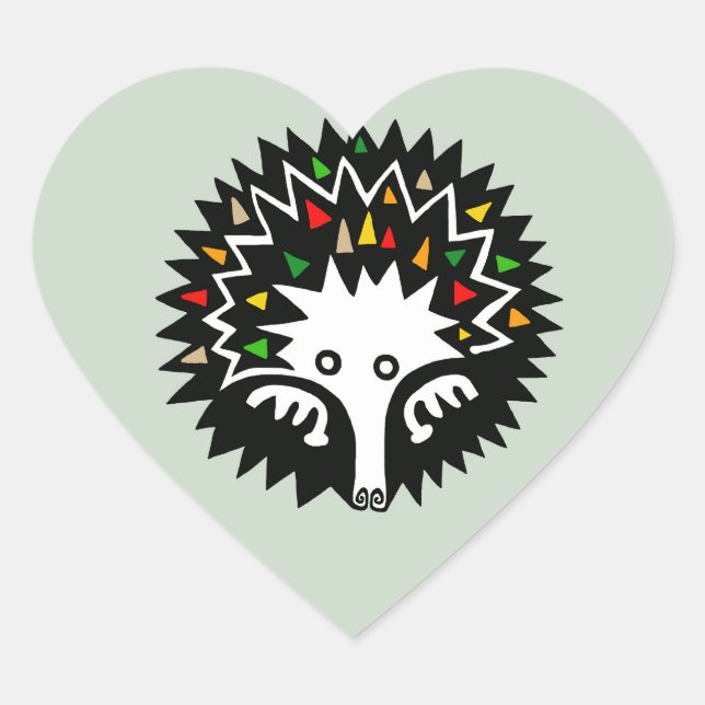 Niedliche ECHIDNA - Aussie wild life - monotreme- Herz-Aufkleber (Vorderseite)