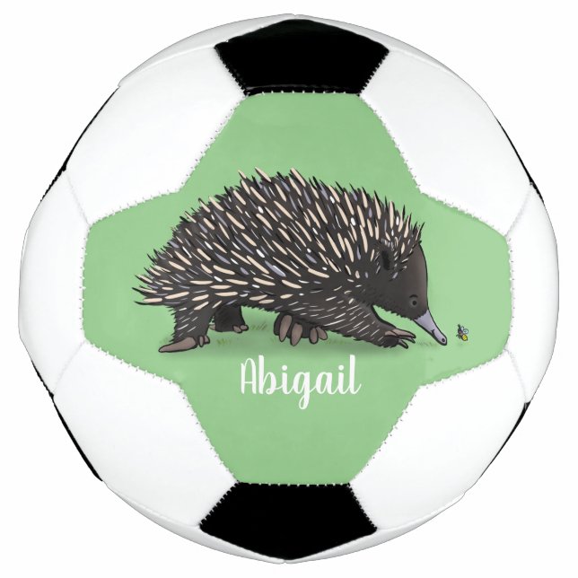 Niedliche Echodina mit Bienenabbildungen Fußball (Vorderseite)