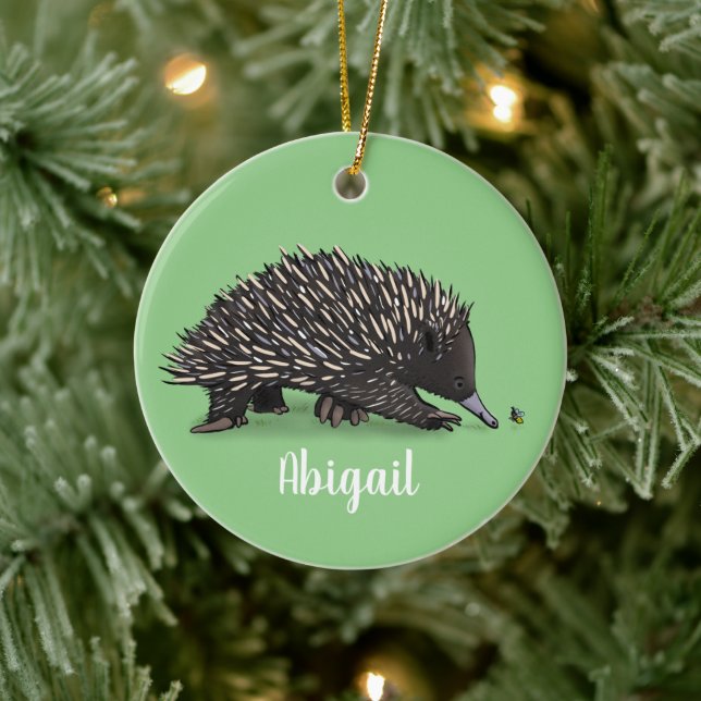 Niedliche Echodina mit Bienenabbildungen Keramik Ornament (Baum)