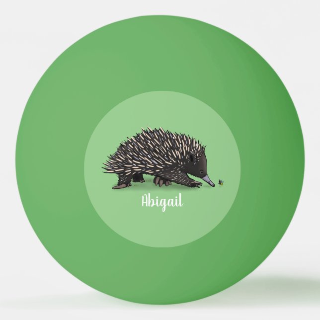 Niedliche Echodina mit Bienenabbildungen Tischtennisball (Vorderseite)