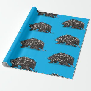 Niedliche Echodina mit bienenwahnsinniger Darstell Geschenkpapier