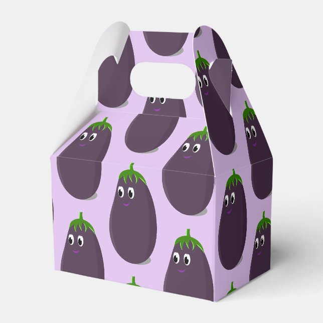 Niedliche Eggplant Print Geschenkschachtel (Vorderseite)