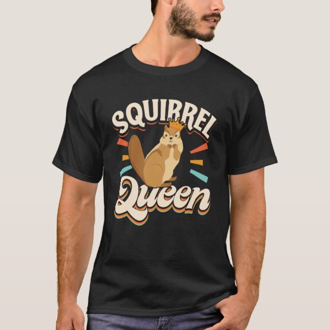 Niedliche Eichhörnchen Rodent-Eichhörnchenkönigin T-Shirt (Vorderseite)