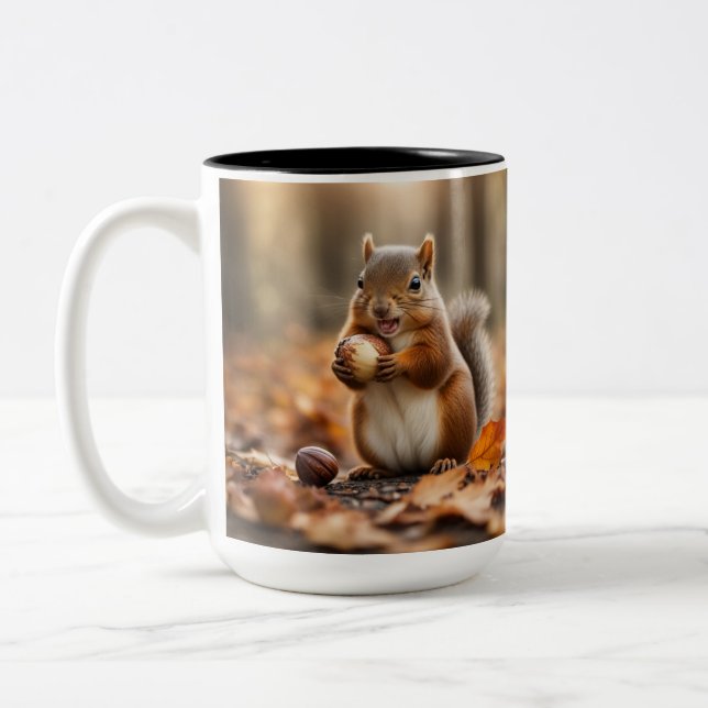Niedliche Eichhörnchen-Tasse Zweifarbige Tasse (Links)