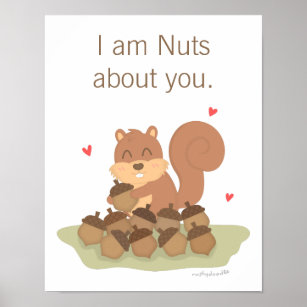 Niedliche Eichhörnchen über Sie Puppen Liebe Spaß Poster