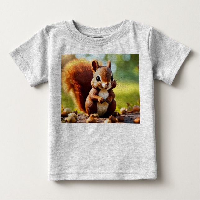 Niedliche Eichhörnchenausgabe Baby T-shirt (Vorderseite)