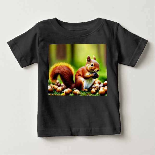 Niedliche Eichhörnchenausgabe Baby T-shirt (Vorderseite)