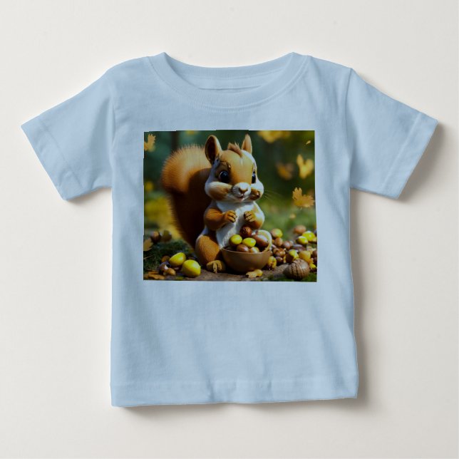 Niedliche Eichhörnchenausgabe Baby T-shirt (Vorderseite)