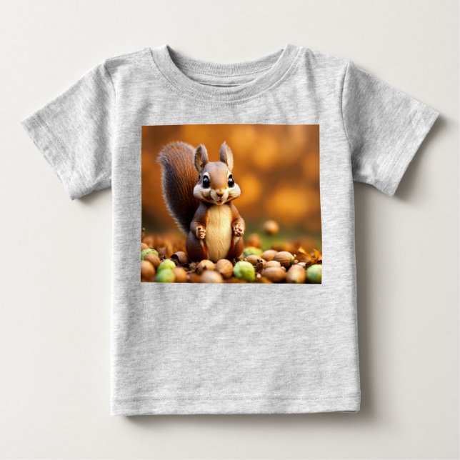 Niedliche Eichhörnchenausgabe Baby T-shirt (Vorderseite)