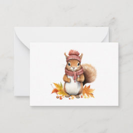 Niedliche Eichhörnchenkarte Mitteilungskarte