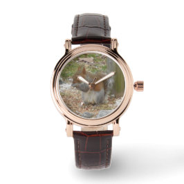Niedliche Eichhörnchenwache Armbanduhr