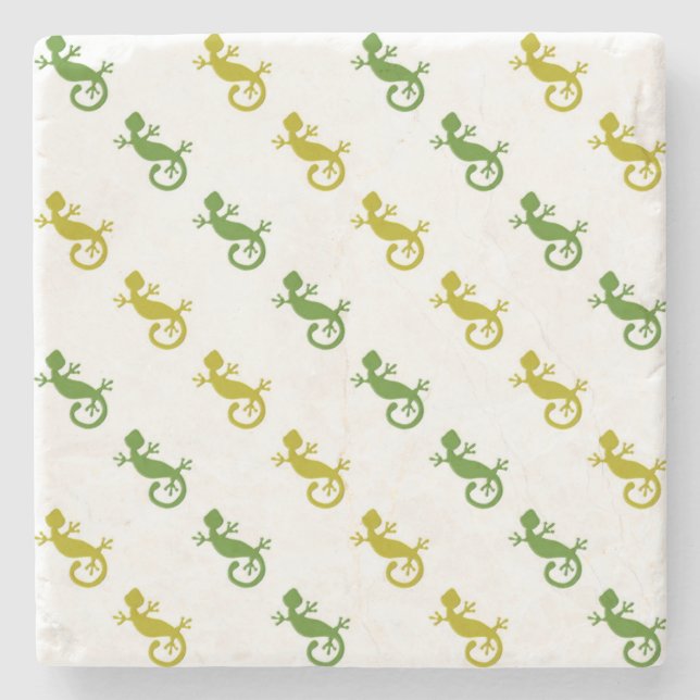 Niedliche Eidechsen Steinuntersetzer (Vorderseite)