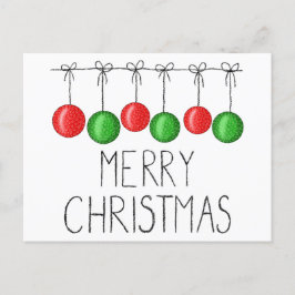 Niedliche einfache frohe Weihnachten Moderne Typog Postkarte