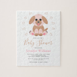 Niedliche, einfache Puppy Personalisiert Baby Dusc