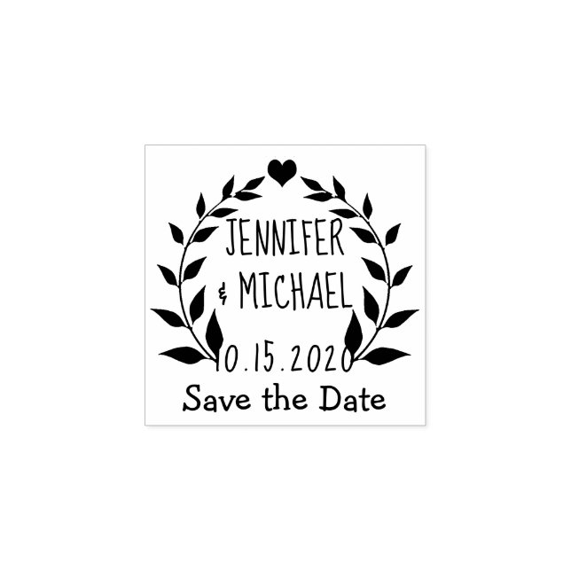 Niedliche einfache Save the Date Gummistempel (Prägung)