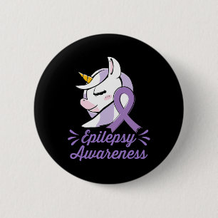 Niedliche Einhorn-Epilepsie-Bewusstsein Frauen-Ges Button