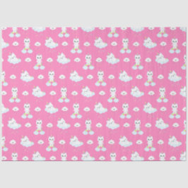Niedliche Einhorn-Katzen Warme rosa Muster Seidenpapier
