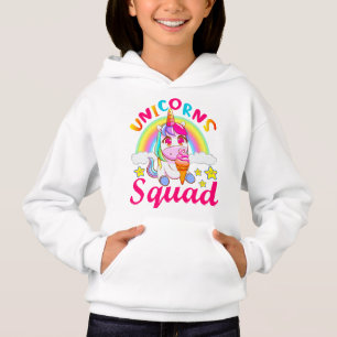 Niedliche Einhorn Rainbow Eiscreme Girls Hoodie