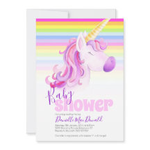 Niedliche Einhorn Regenbogenbabwdusche
