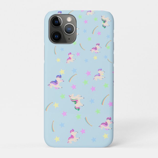 Niedliche Einhorn-Regenbogensterne nahtlos Muster Case-Mate iPhone Hülle (Rückseite)