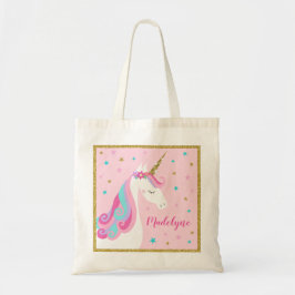 Niedliche Einhorn Sterne Glitzer Rosa Tragetasche