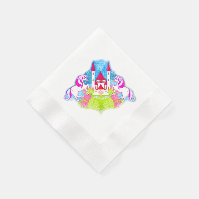 niedliche Einhörner Napkin Serviette (Ecke)