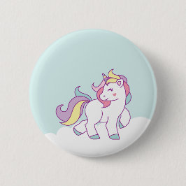 Niedliche Einhornfarbe Personalisiert Button