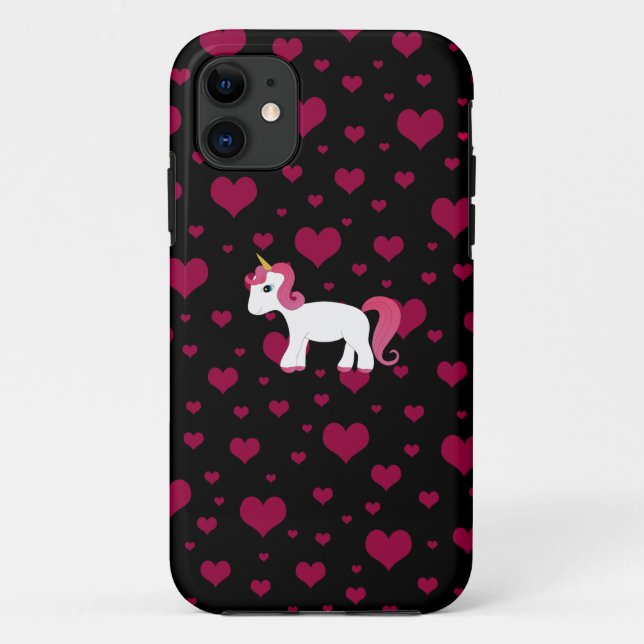 Niedliche Einhornherzen Case-Mate iPhone Hülle (Rückseite)