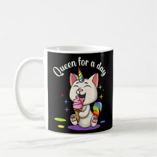 Niedliche Einhornkatze Eating Ice Cappella Santa M Kaffeetasse