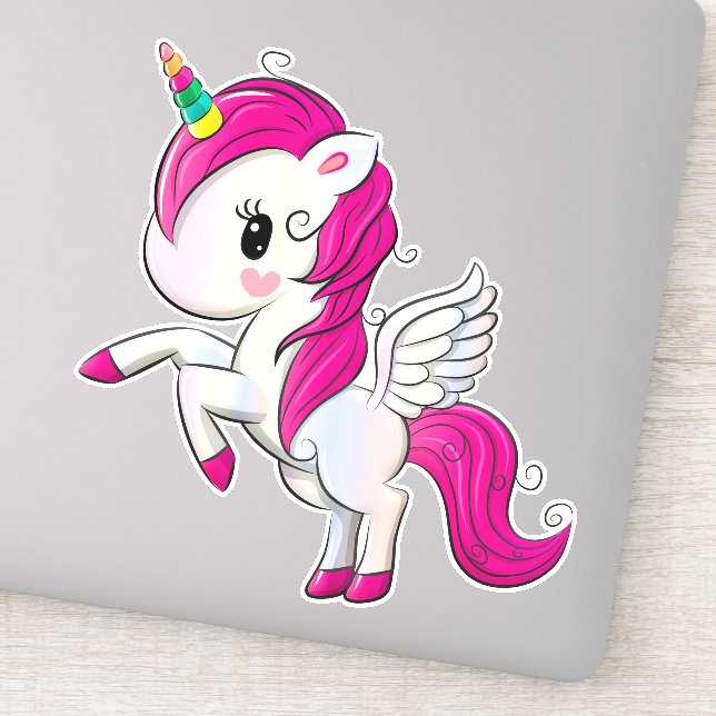 Niedliche Einhornkleber für Wand, Telefon, Laptop, Aufkleber (Detail)