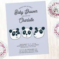 Niedliche Einladung der Babydusche von Riesenpanda