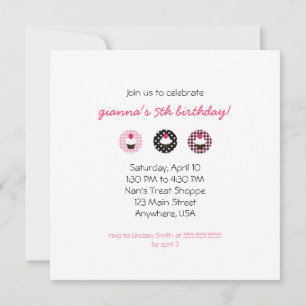 Niedliche Einladung von Cupcake