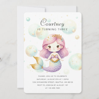 Niedliche Einladung von Mermaid