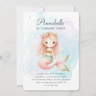 Niedliche Einladung von Mermaid