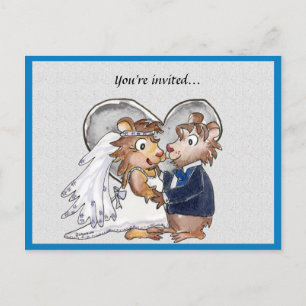 Niedliche Einladung zur Hochzeit Speichern Sie die