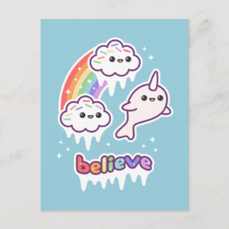 Niedliche Einladungen der Narwhal Geburtstagsparte