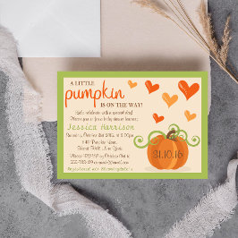 Niedliche Einladungen für kleine Pumpkin-Babydusch