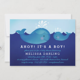 Niedliche Einladungen für Nautical Baby Shower | B