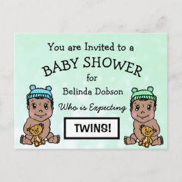 Niedliche Einladungen für Twins Baby Dusche