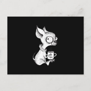 Niedliche Einzigartige Chihuahua Kaffee Art Dog Lo Postkarte