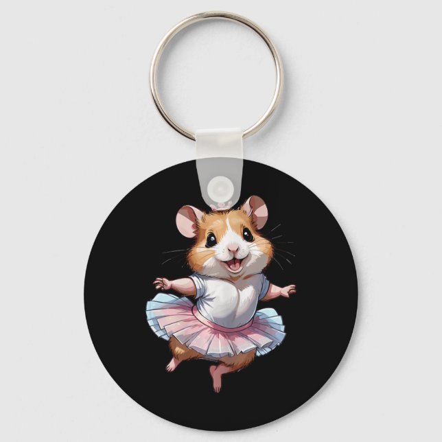 Niedliche Einzigartige und moderne Hamsterballett  Schlüsselanhänger (Vorderseite)