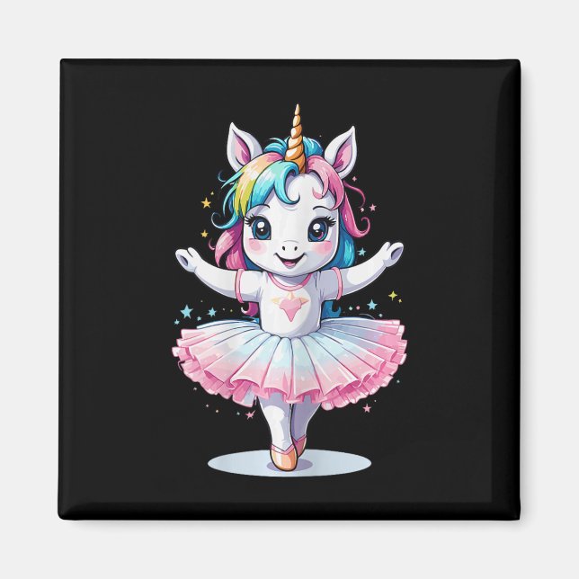 Niedliche Einzigartigkeit und Moderne Einhornballe Magnet (Vorne)