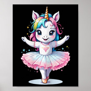 Niedliche Einzigartigkeit und Moderne Einhornballe Poster