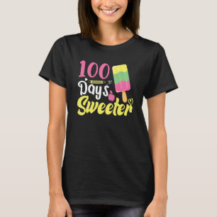 Niedliche Eiscreme 100 Schultag Lehrerin Boy Girl T-Shirt