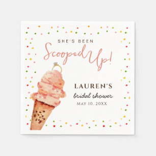 Niedliche Eiscreme mit Sprinklen-Brautparty Serviette