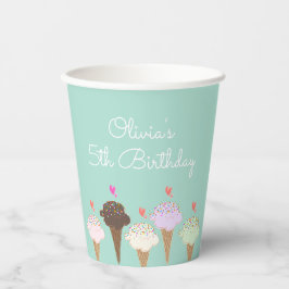 Niedliche Eiscreme Pappbecher